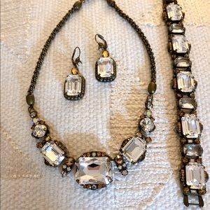 Sorrelli Set: Necklace, Bracelet, and Earrings.
